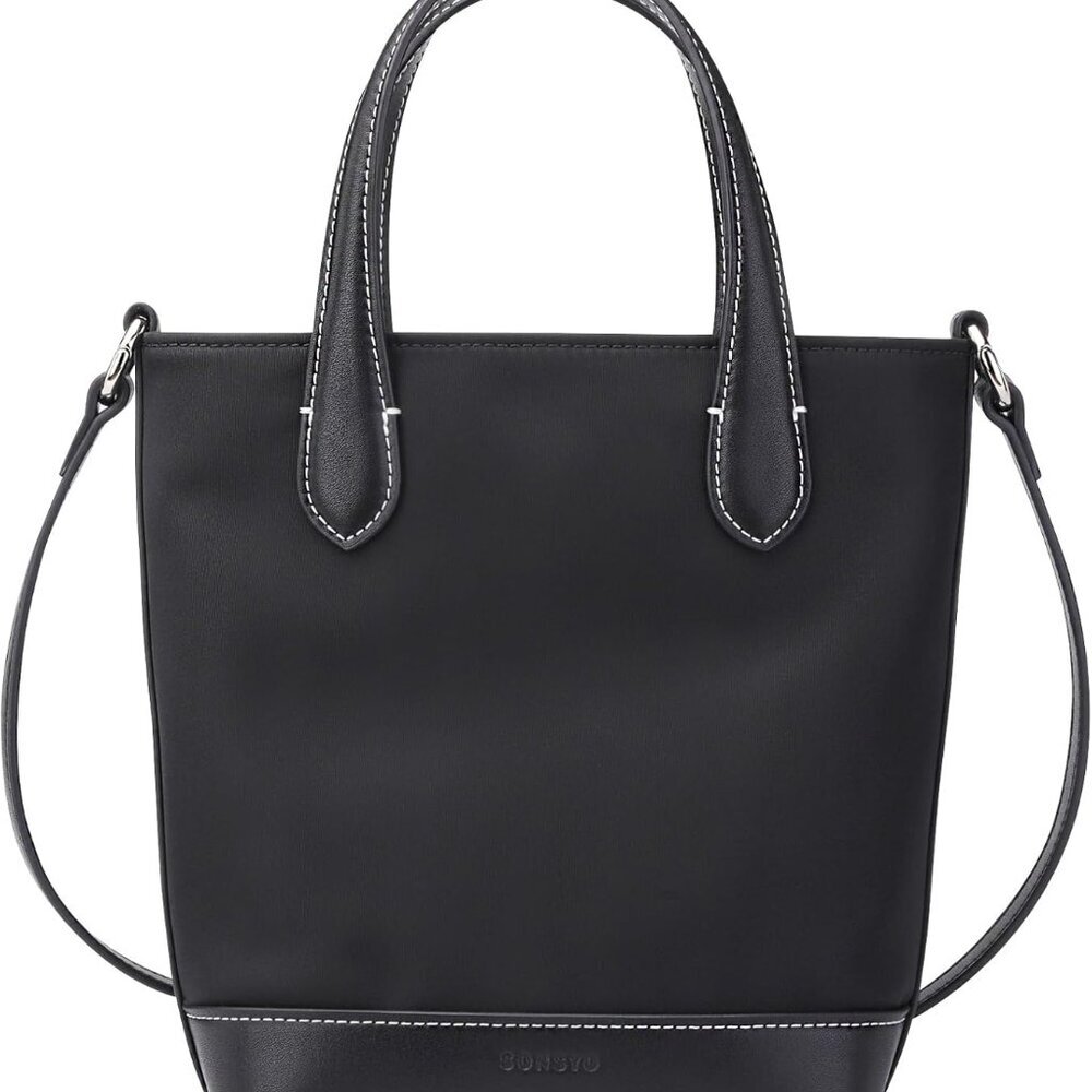 Elegant Nylon Crossbody Bag with Removable Strap – Perfect Mini Tote for Women - Picture 1 of 7